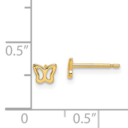 14K Yellow Gold Madi K Butterfly Post Earrings