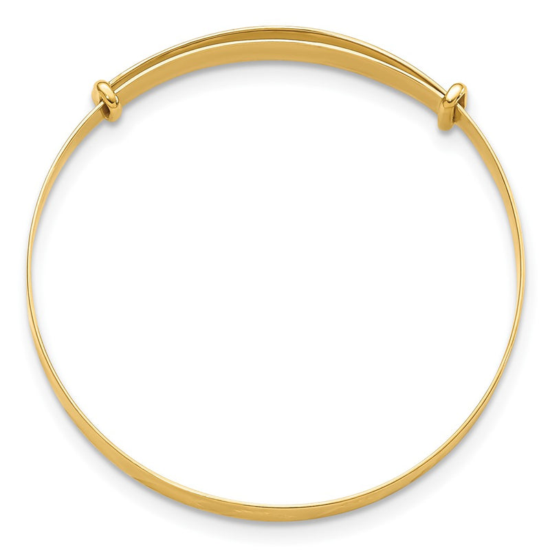 14K Yellow Gold Madi K Polished D/C Expandable Baby Bangle