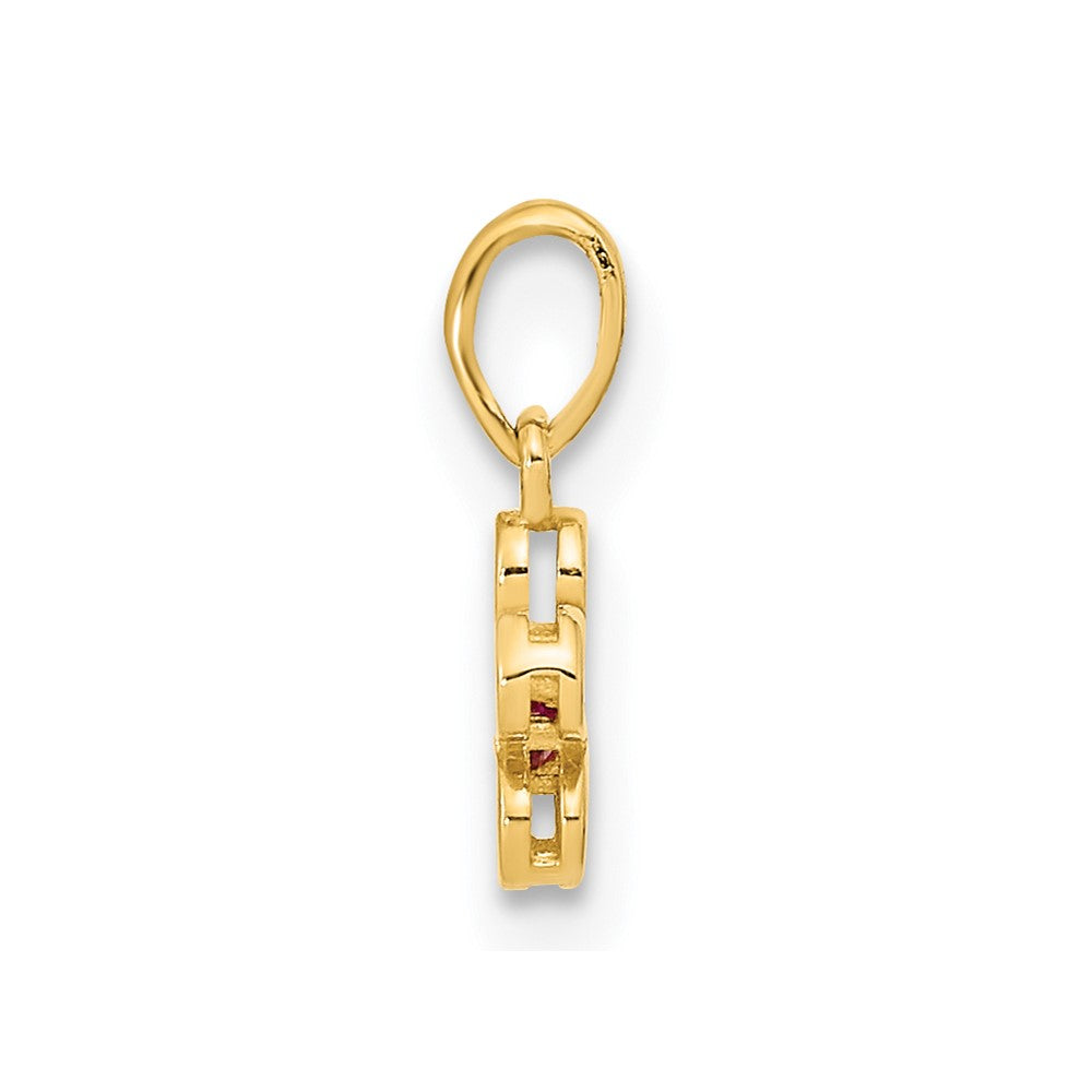 14k Yellow Gold 14K Madi K Polished CZ Flower Post Earrings and Flower Pendant Set