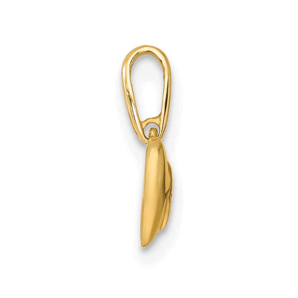 14K Yellow Gold Madi K Polished CZ Heart Pendant
