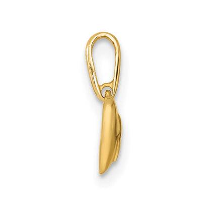 14K Yellow Gold Madi K Polished CZ Heart Pendant