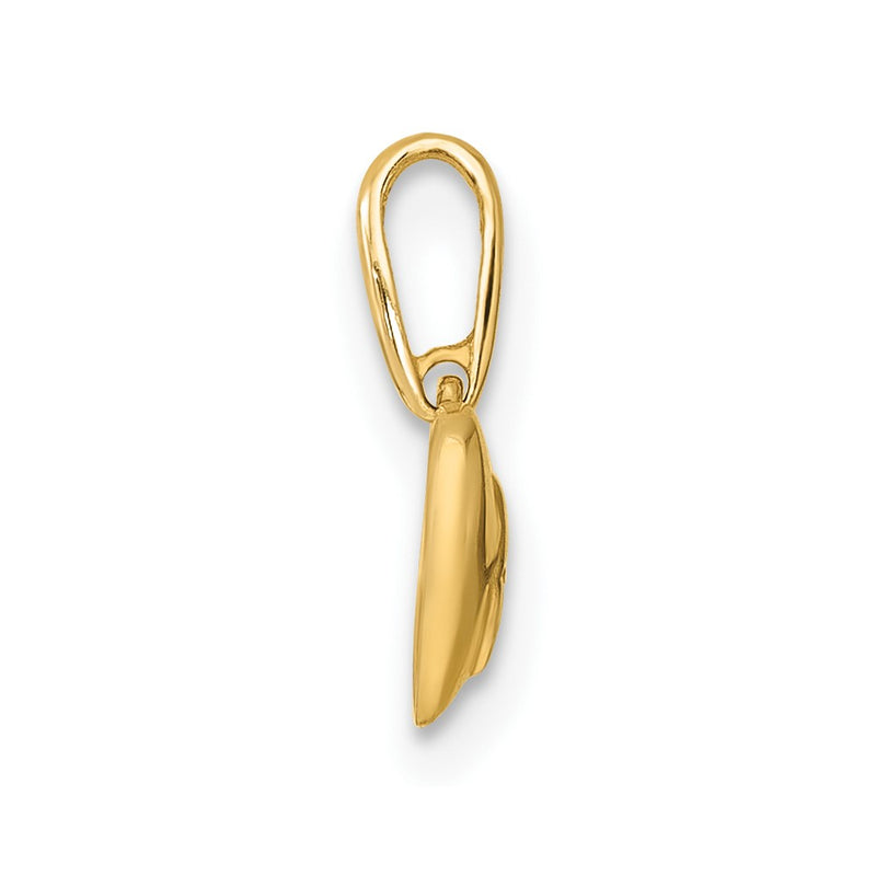 14K Yellow Gold Madi K Polished CZ Heart Pendant