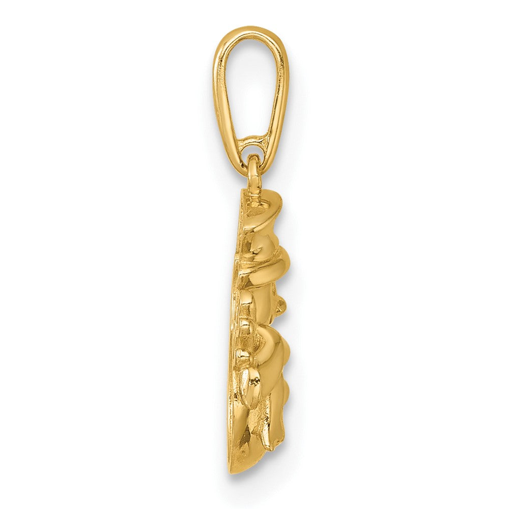 14K Yellow Gold Madi K Polished Snowman Pendant