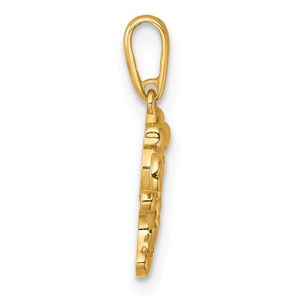 14K Yellow Gold Madi K Polished Smiling Gingerbread Pendant