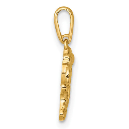 14K Yellow Gold Madi K Polished Smiling Gingerbread Pendant