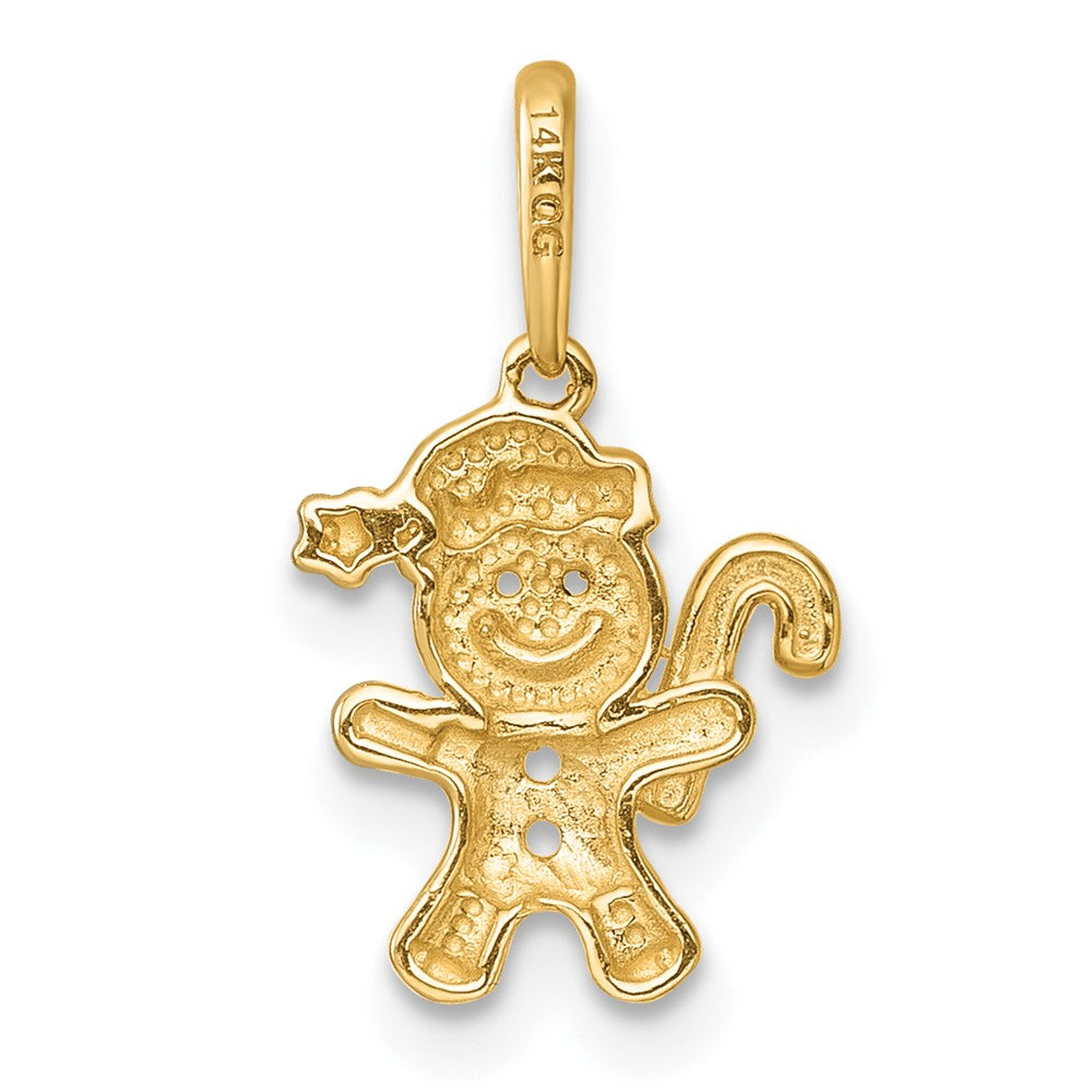 14K Yellow Gold Madi K Polished Smiling Gingerbread Pendant