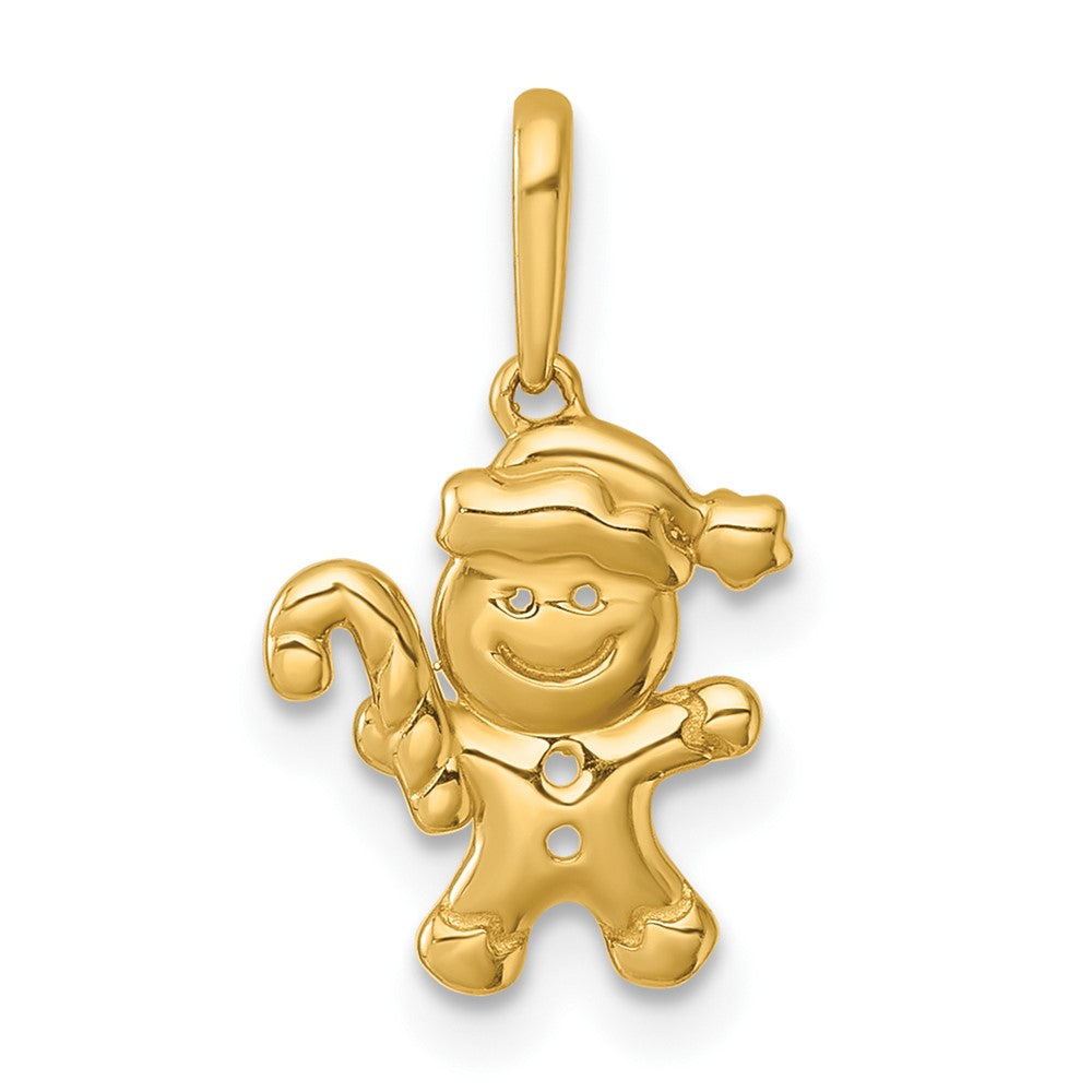 14K Yellow Gold Madi K Polished Smiling Gingerbread Pendant