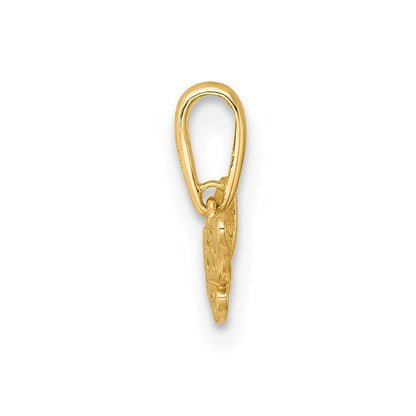 14K Yellow Gold Madi K Polished CZ Butterfly Pendant