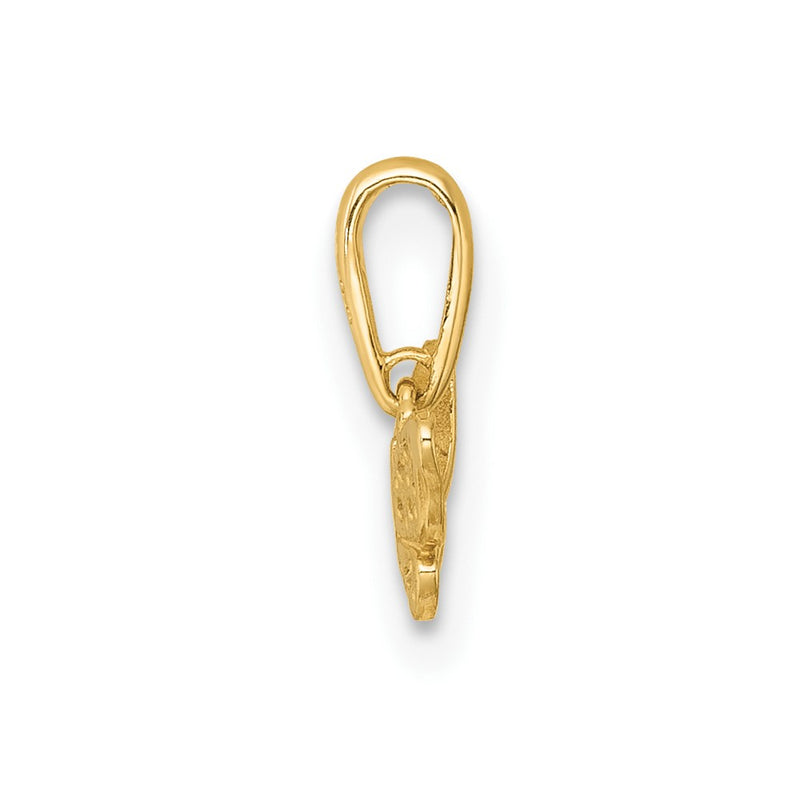 14K Yellow Gold Madi K Polished CZ Butterfly Pendant