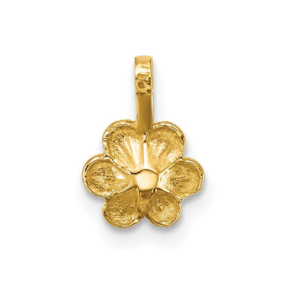 14K Yellow Gold Madi K 3-4mm Button Freshwater Cultured Pearl Flower Pendant