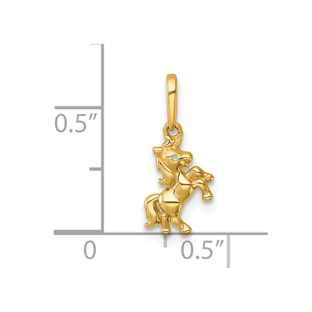 14K Yellow Gold Madi K Polished Unicorn Pendant