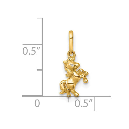 14K Yellow Gold Madi K Polished Unicorn Pendant