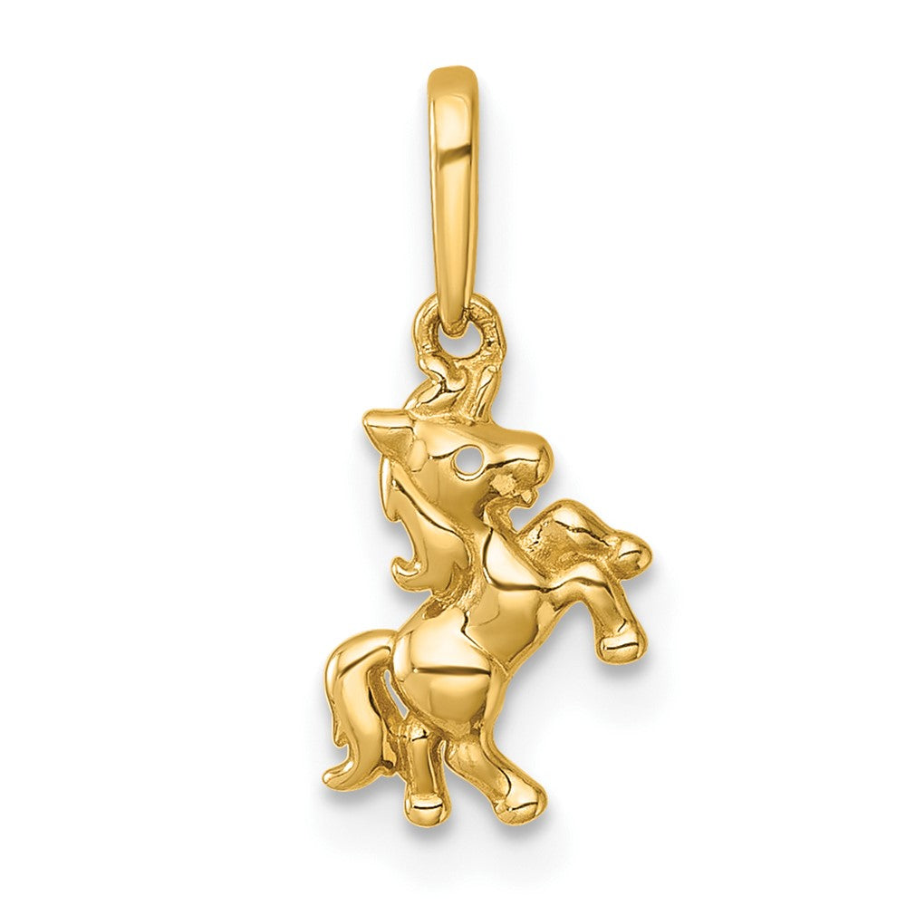 14K Yellow Gold Madi K Polished Unicorn Pendant