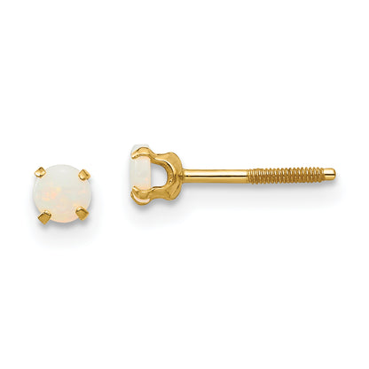 14K Yellow Gold Madi K 3mm Opal Earrings