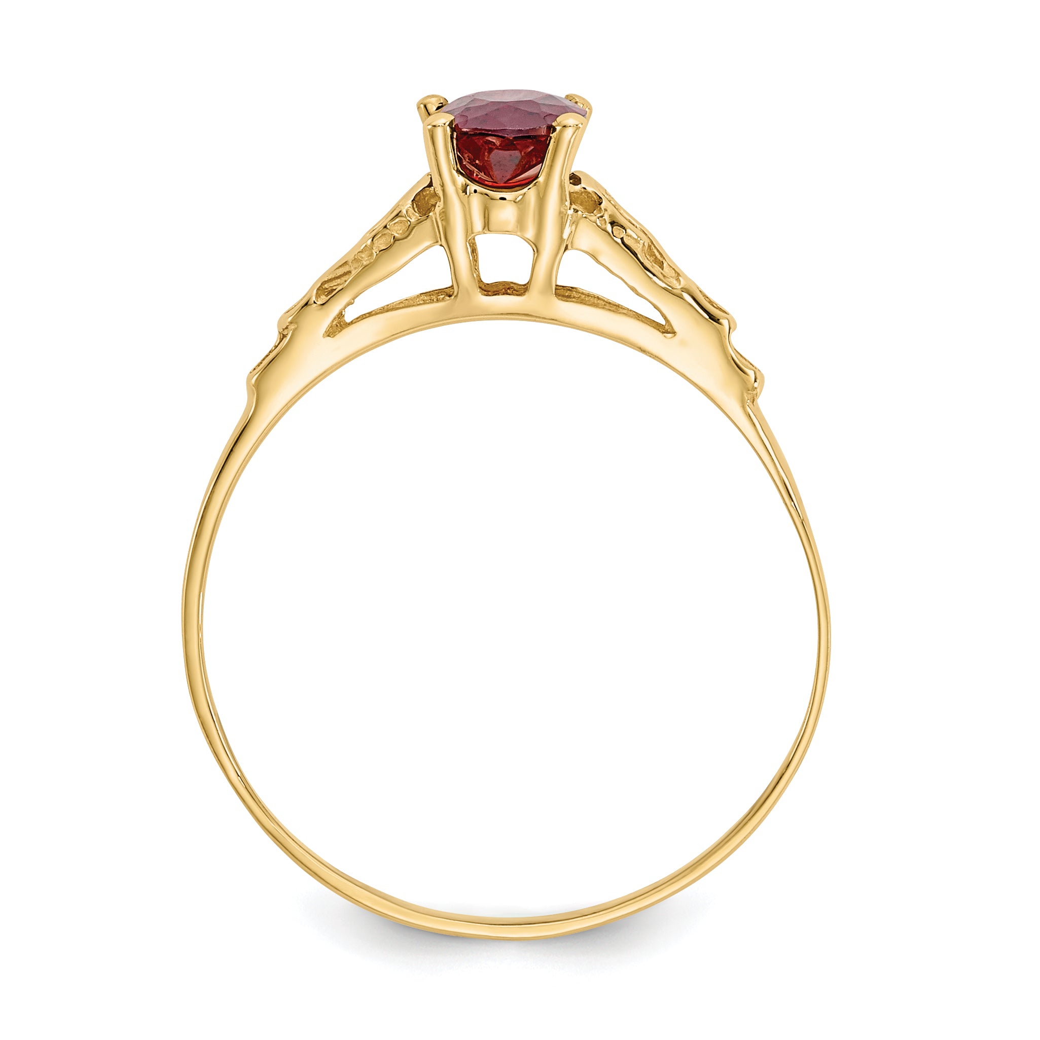 14K Yellow Gold Madi K Synthetic Garnet Ring