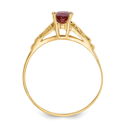 14K Yellow Gold Madi K Synthetic Garnet Ring