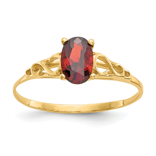 14K Yellow Gold Madi K Synthetic Garnet Ring