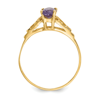 14K Yellow Gold Madi K Synthetic Alexandrite Ring