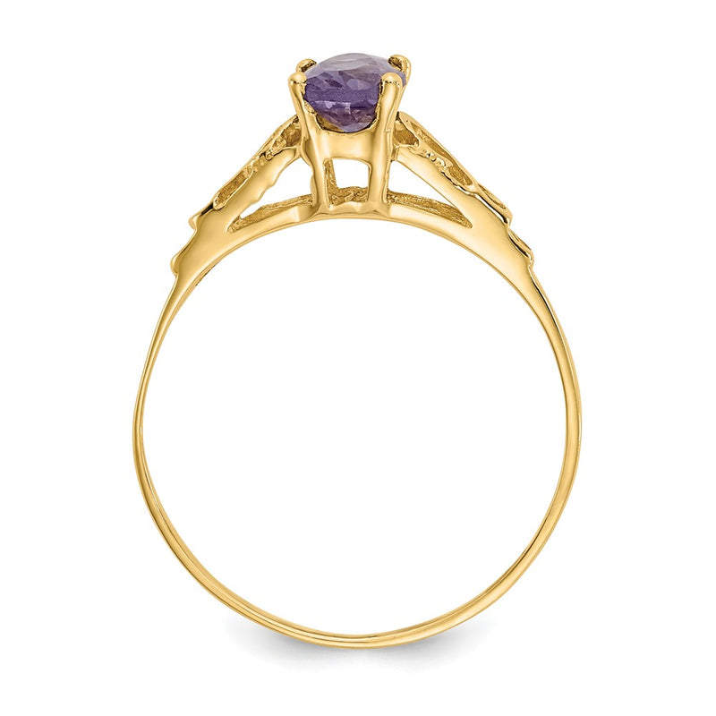 14K Yellow Gold Madi K Synthetic Alexandrite Ring