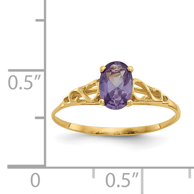 14K Yellow Gold Madi K Synthetic Alexandrite Ring