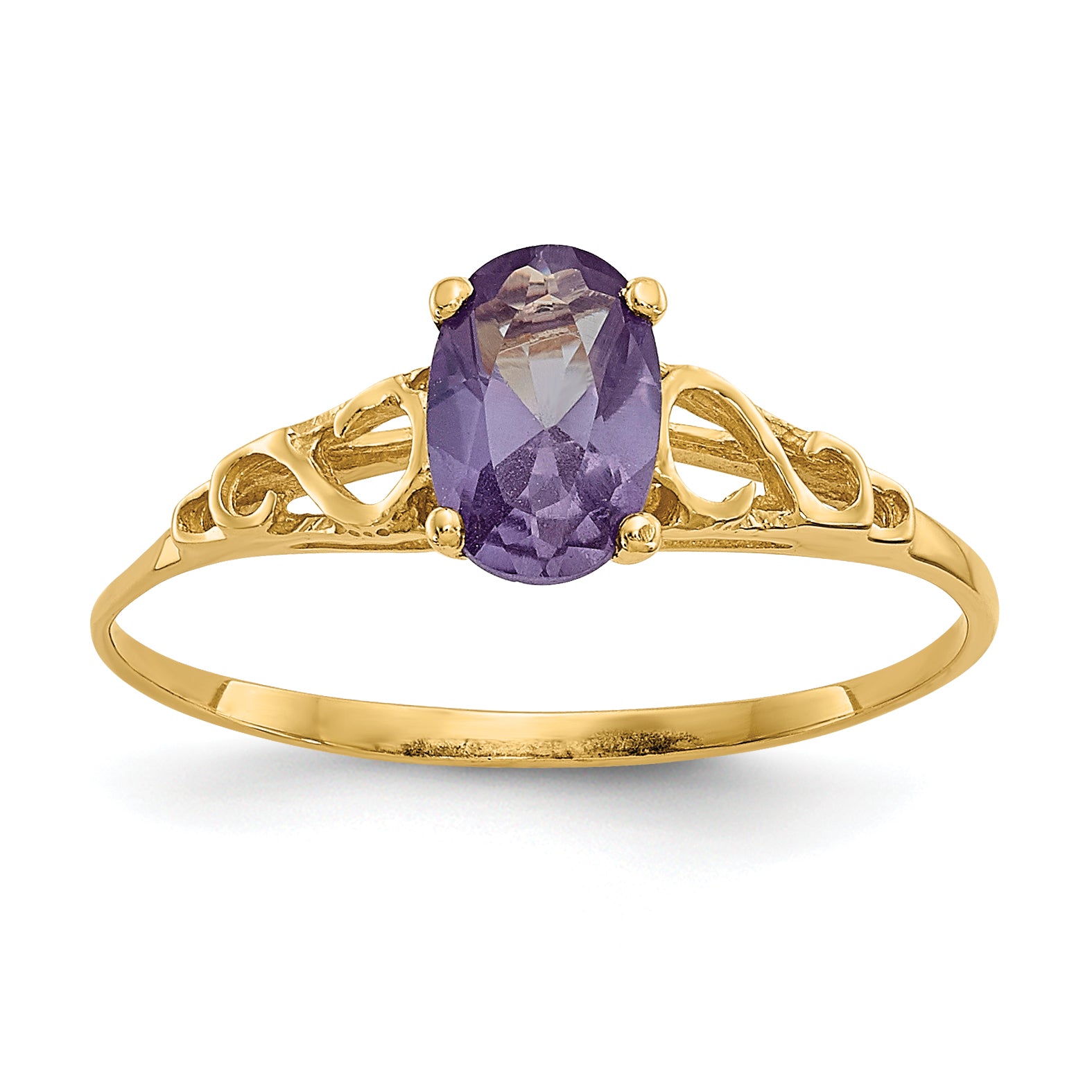 14K Yellow Gold Madi K Synthetic Alexandrite Ring