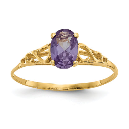 14K Yellow Gold Madi K Synthetic Alexandrite Ring