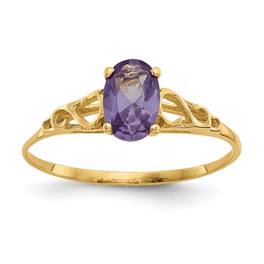 14K Yellow Gold Madi K Synthetic Alexandrite Ring
