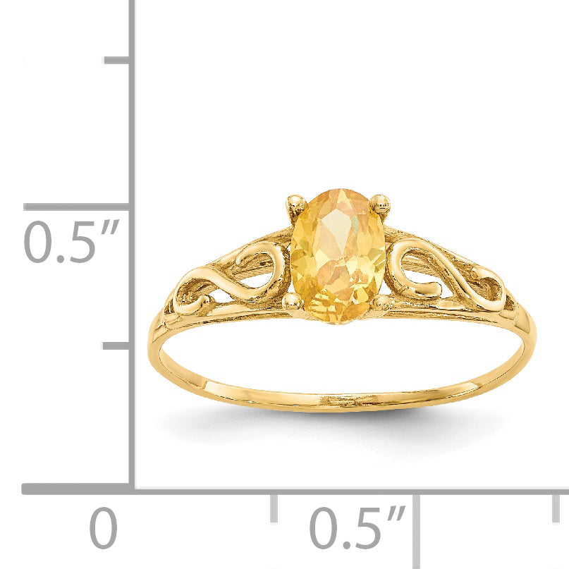 14K Yellow Gold Madi K Synthetic Citrine Ring
