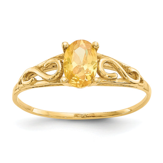 14K Yellow Gold Madi K Synthetic Citrine Ring