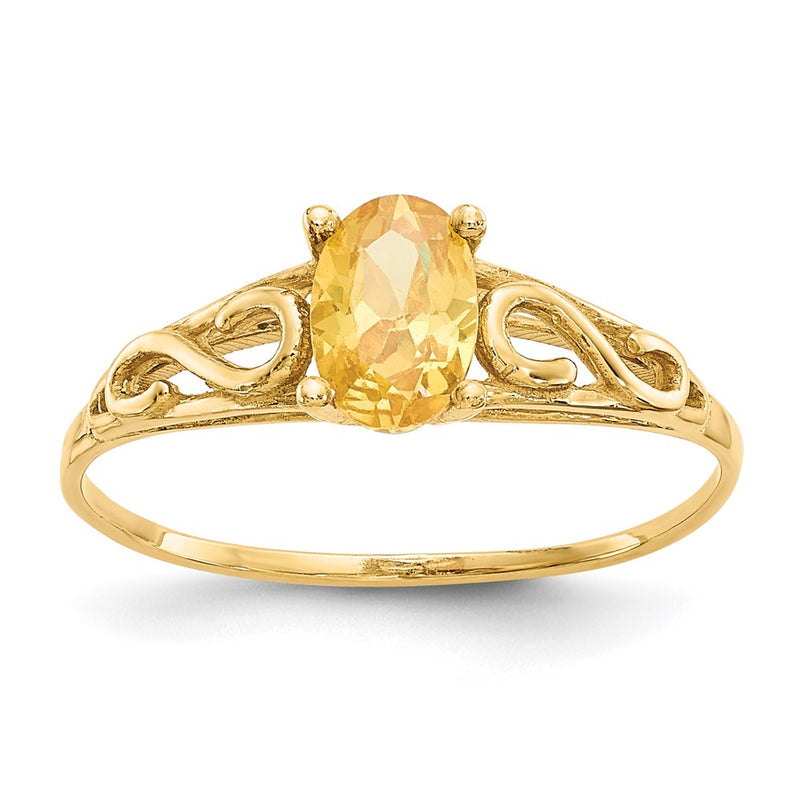 14K Yellow Gold Madi K Synthetic Citrine Ring