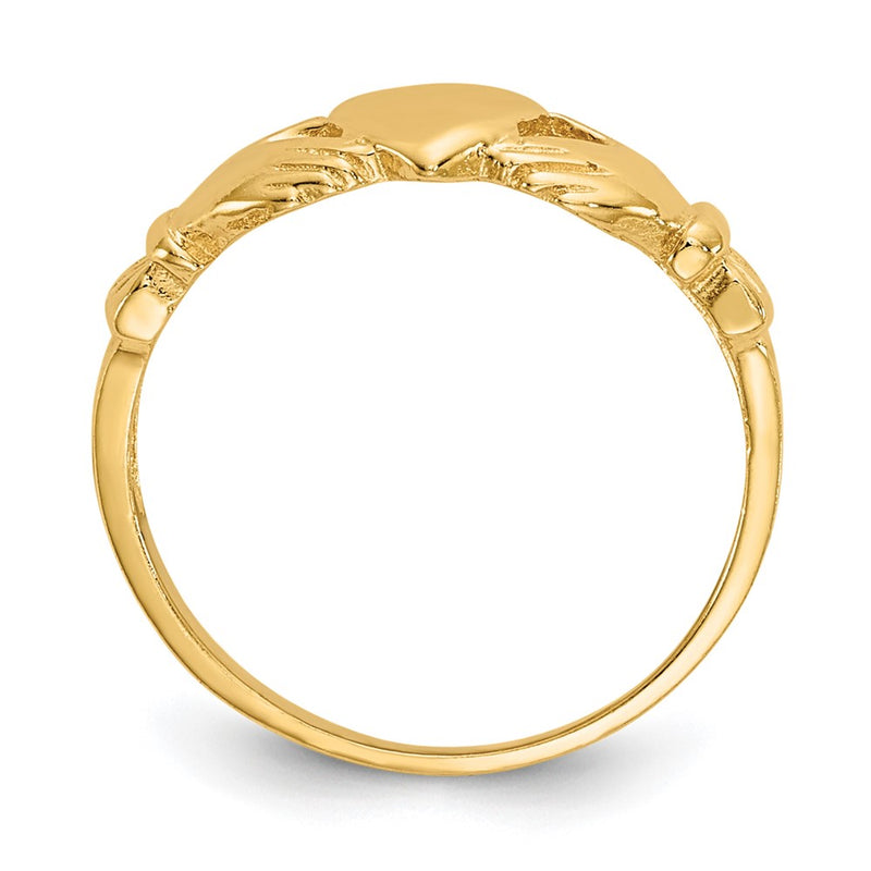 14K Yellow Gold Madi K Claddagh Baby Ring (Size 3 Only)