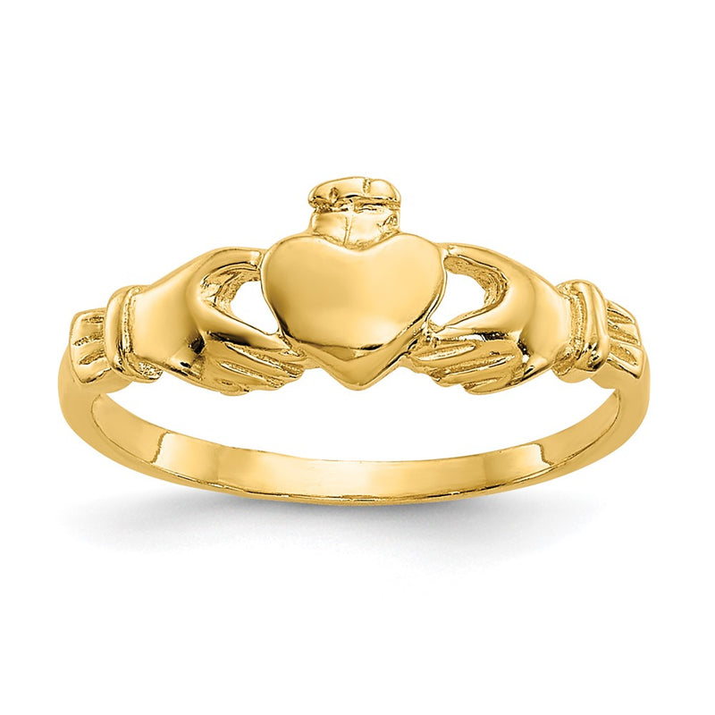 14K Yellow Gold Madi K Claddagh Baby Ring (Size 3 Only)