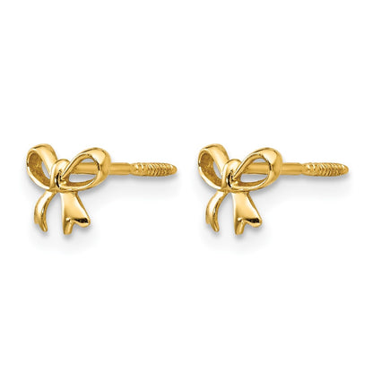14K Yellow Gold Madi K Bow Post Earrings