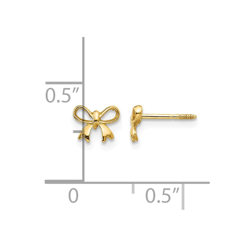 14K Yellow Gold Madi K Bow Post Earrings