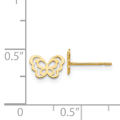 14K Yellow Gold Madi K Children'S Butterfly Post Earrings