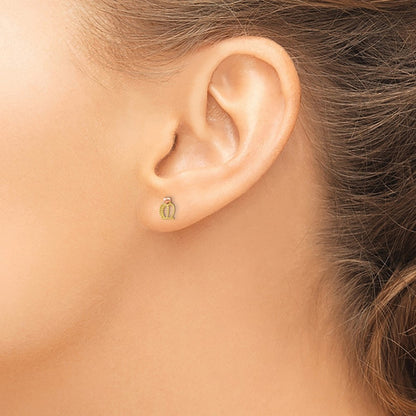 14K Two-Tone Yellow & Rose Madi K Gold Children's Crown Post Earrings