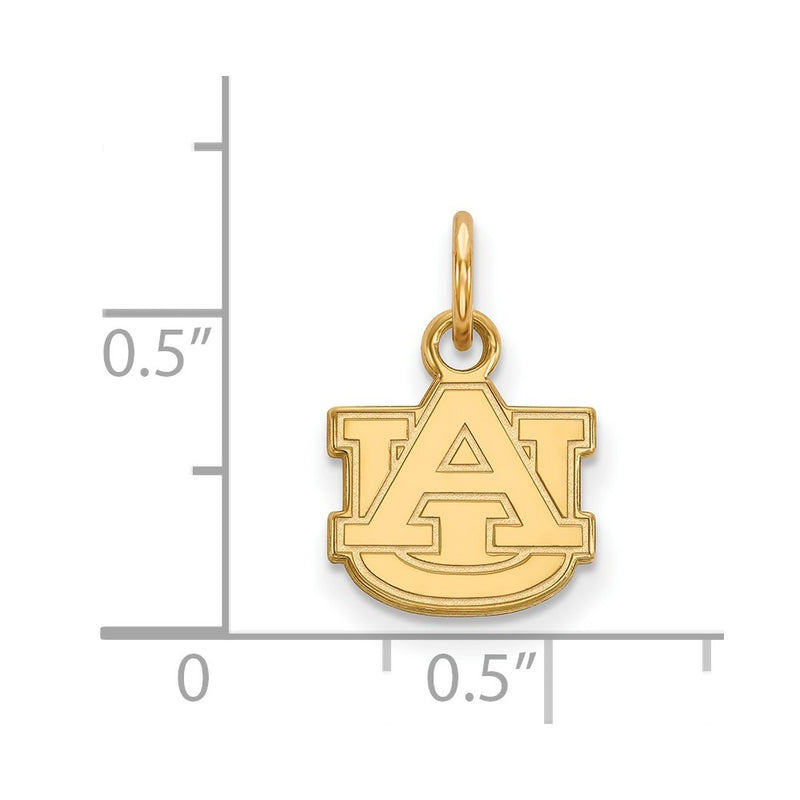 14K Yellow Gold Logoart Auburn University A U Extra Small Pendant