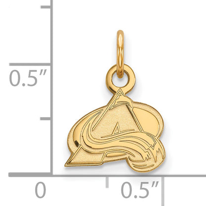 14K Yellow Gold Nhl Logoart Colorado Avalanche Letter A Extra Small Pendant