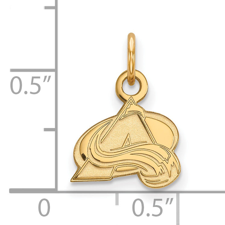 14K Yellow Gold Nhl Logoart Colorado Avalanche Letter A Extra Small Pendant