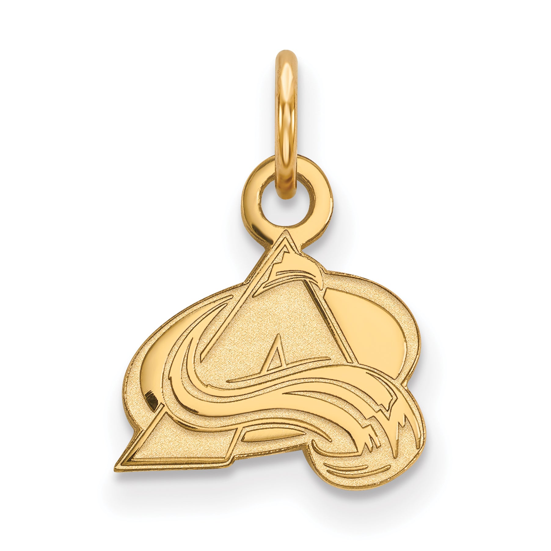 14K Yellow Gold Nhl Logoart Colorado Avalanche Letter A Extra Small Pendant