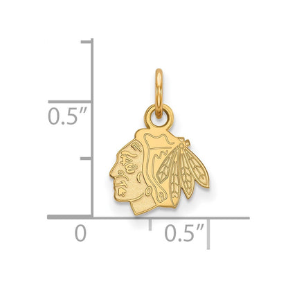 10K Yellow Gold Nhl Logoart Chicago Blackhawks Extra Small Pendant