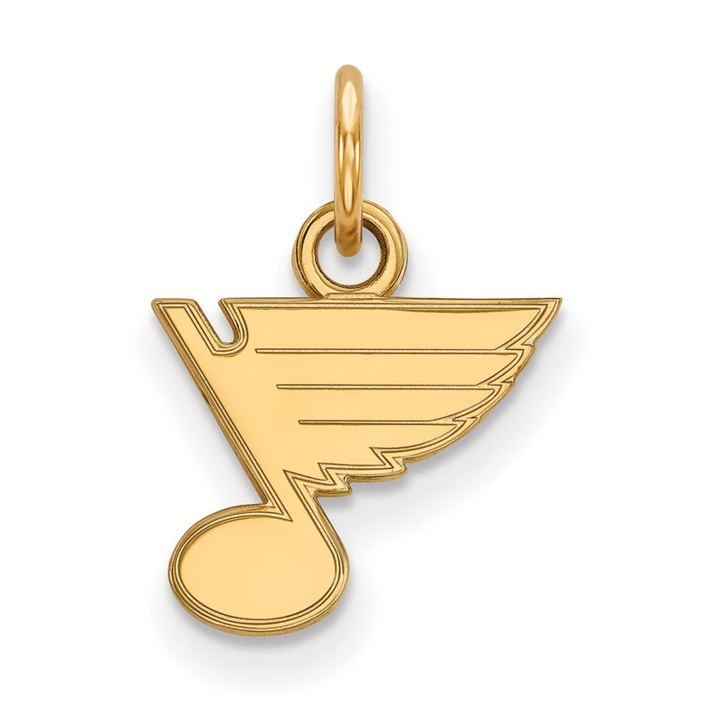 Gold Plated Sterling Silver Nhl Logoart St. Louis Blues Extra Small Pendant