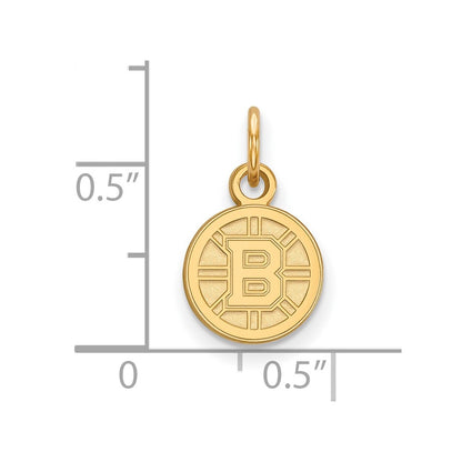 Gold Plated Sterling Silver Nhl Logoart Boston Bruins Extra Small Pendant