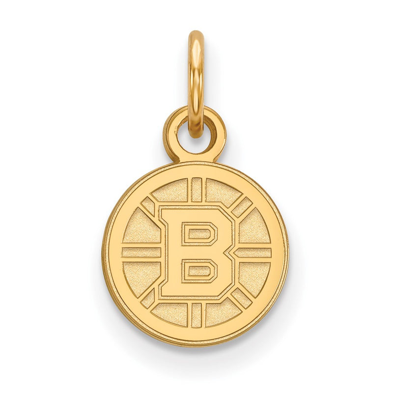 14K Yellow Gold Nhl Logoart Boston Bruins Extra Small Pendant