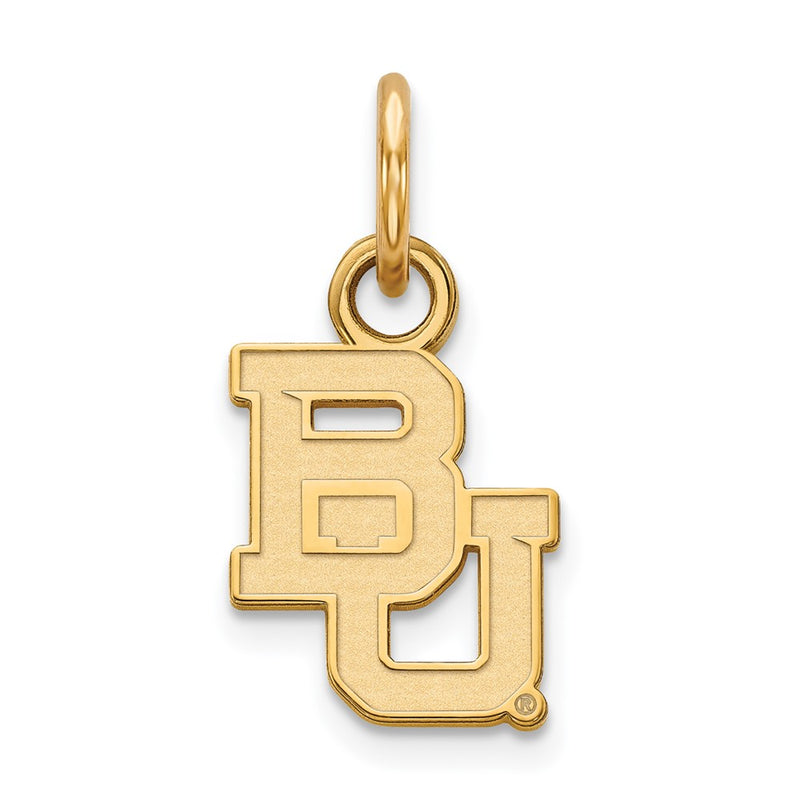 Gold Plated Sterling Silver Logoart Baylor University Bears Extra Small Pendant