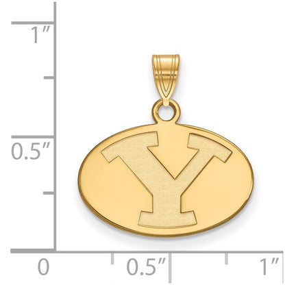 Gold Plated Sterling Silver Logoart Brigham Young University Letter Y Small Pendant