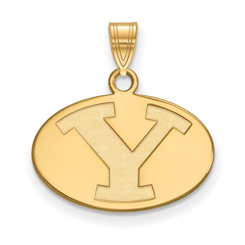 Gold Plated Sterling Silver Logoart Brigham Young University Letter Y Small Pendant