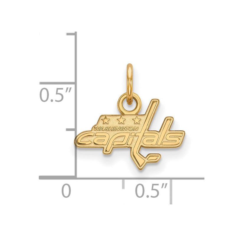 Gold Plated Sterling Silver Nhl Logoart Washington Capitals Extra Small Pendant