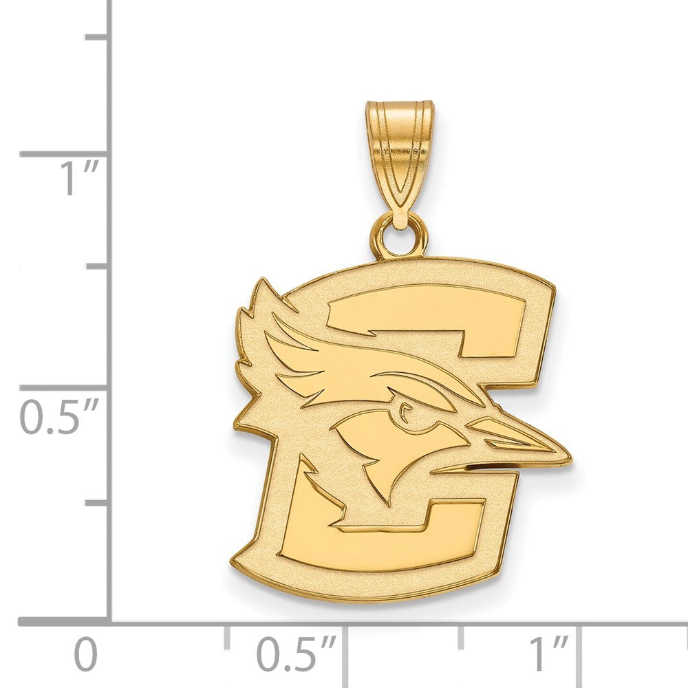 Gold Plated Sterling Silver Logoart Creighton University Bluejay Large Pendant