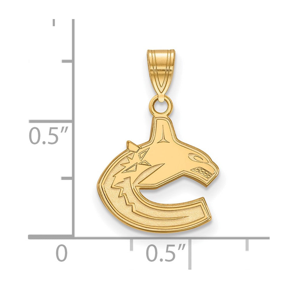 14K Yellow Gold Nhl Logoart Vancouver Canucks Small Pendant